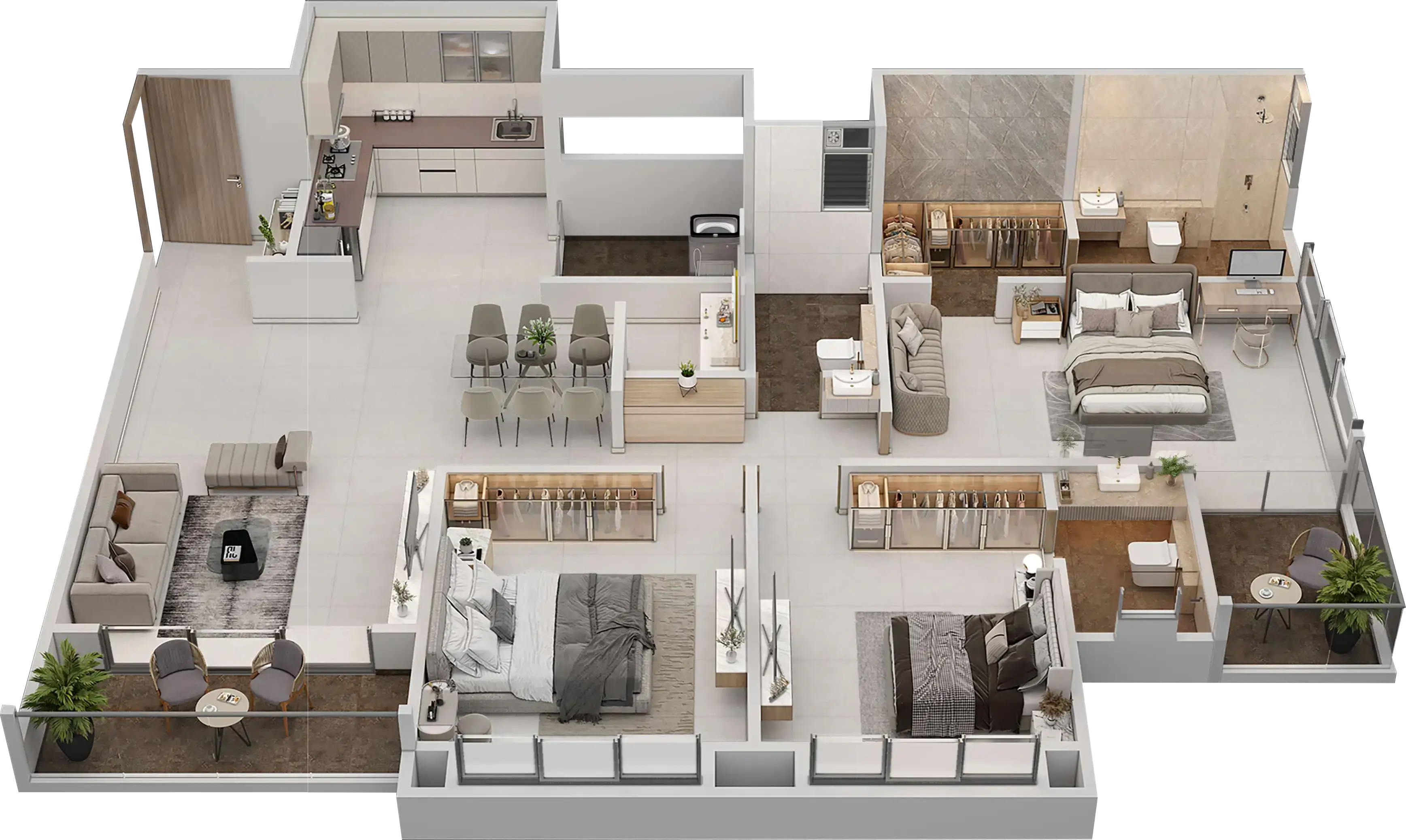 3 bhk homes with amenities
